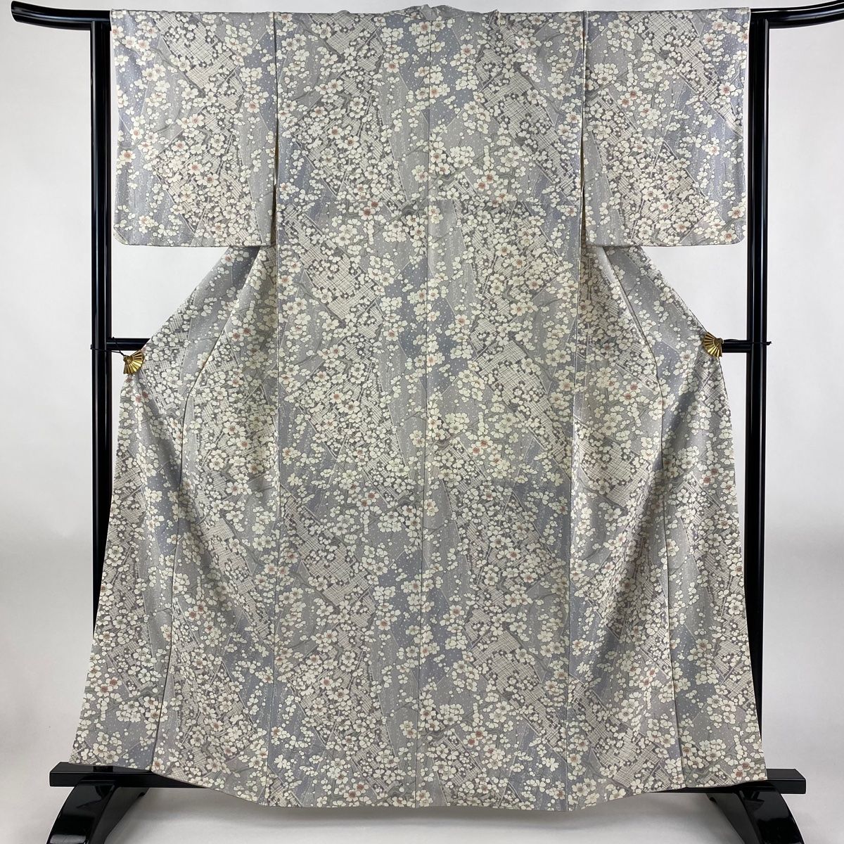 平和屋着物□本草木染作家 圓啓 江戸小紋 鮫小紋柄 正絹 逸品