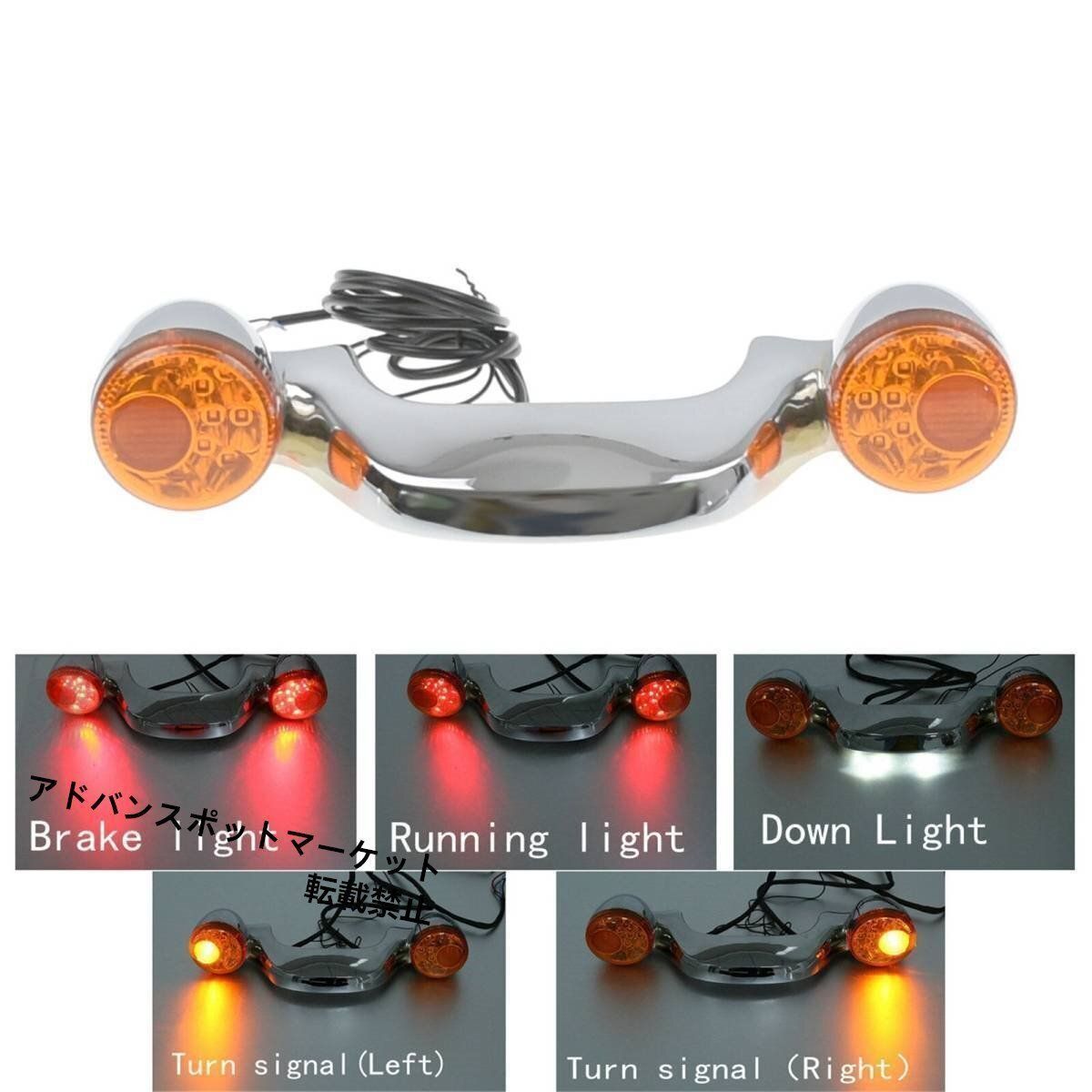ハーレー.ツーリングストリートロードグライド.FLHX.ロードキング.2010-2021.バイクリア.LED.ブレーキウィンカー.ライトバーCC人気注目