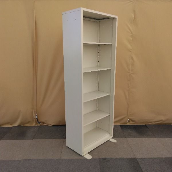 プラス オープン書庫 SP-FK185H-WH ホワイト キャビネット 書庫 本棚 ファイル 扉付き 収納棚 書類棚 業務用 保管庫 収納庫 書棚 システム収納庫 棚