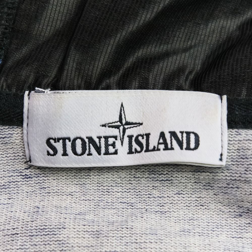 STONE ISLAND ストーンアイランド ロゴワッペン スウェット ジップフーディ パーカー サイズM ブルー メンズ 古着
