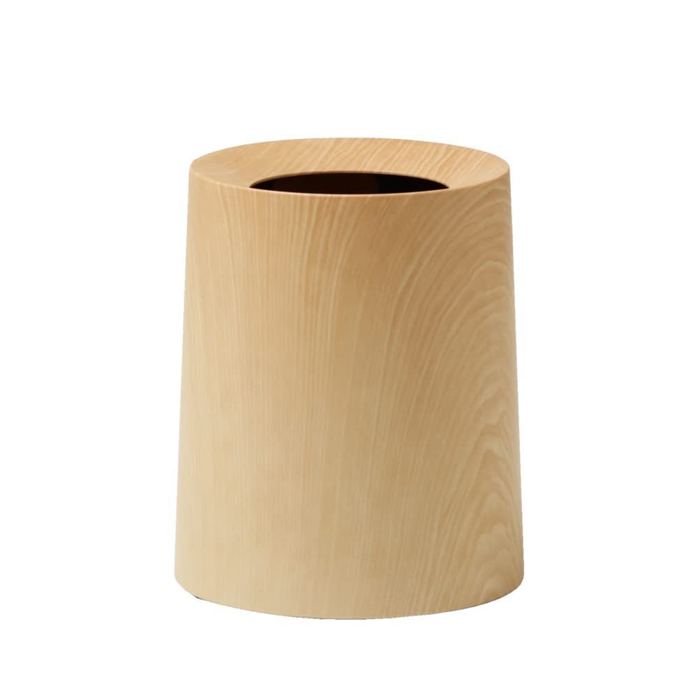 Color:13)オークウッド_PatternName:a)ゴミ箱 ideaco(イデアコ) ゴミ箱 丸型 11.4L 直径26?高さ31.5cm TUBELOR HOMME oakwood (チューブラー オム オークウッド)