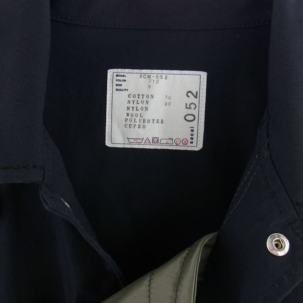 Sacai サカイ コート 23SS SCM-052 Military Coat ミリタリー