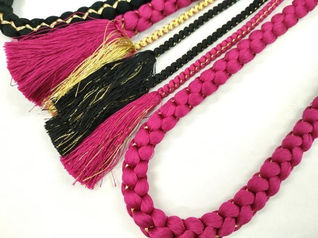 平和屋着物○和装小物 振袖用帯締め 装飾 ちりめん細工 金糸 撚り房 逸品