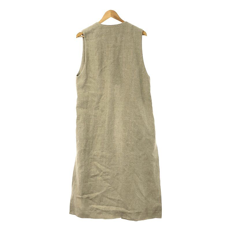 L'Appartement / アパルトモン | 2020SS | Lisiere  リジェール Linen Vest ヘビーリネン ロングベスト | F | ベージュ | レディース L'Appartement / アパルトモン | 2020SS | Lisiere リジェール Linen