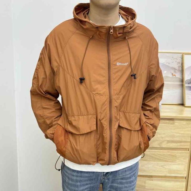 種類8：2XL ウェイト 0 /A：オレンジ/冷感 通気性 日焼 メンズ ファッション 服 男性用 オシャレ シンプル 大人 かっこいい 大きいサイズ ストリート 紳士服 夏 日焼け防止 服 アウトドア レジ