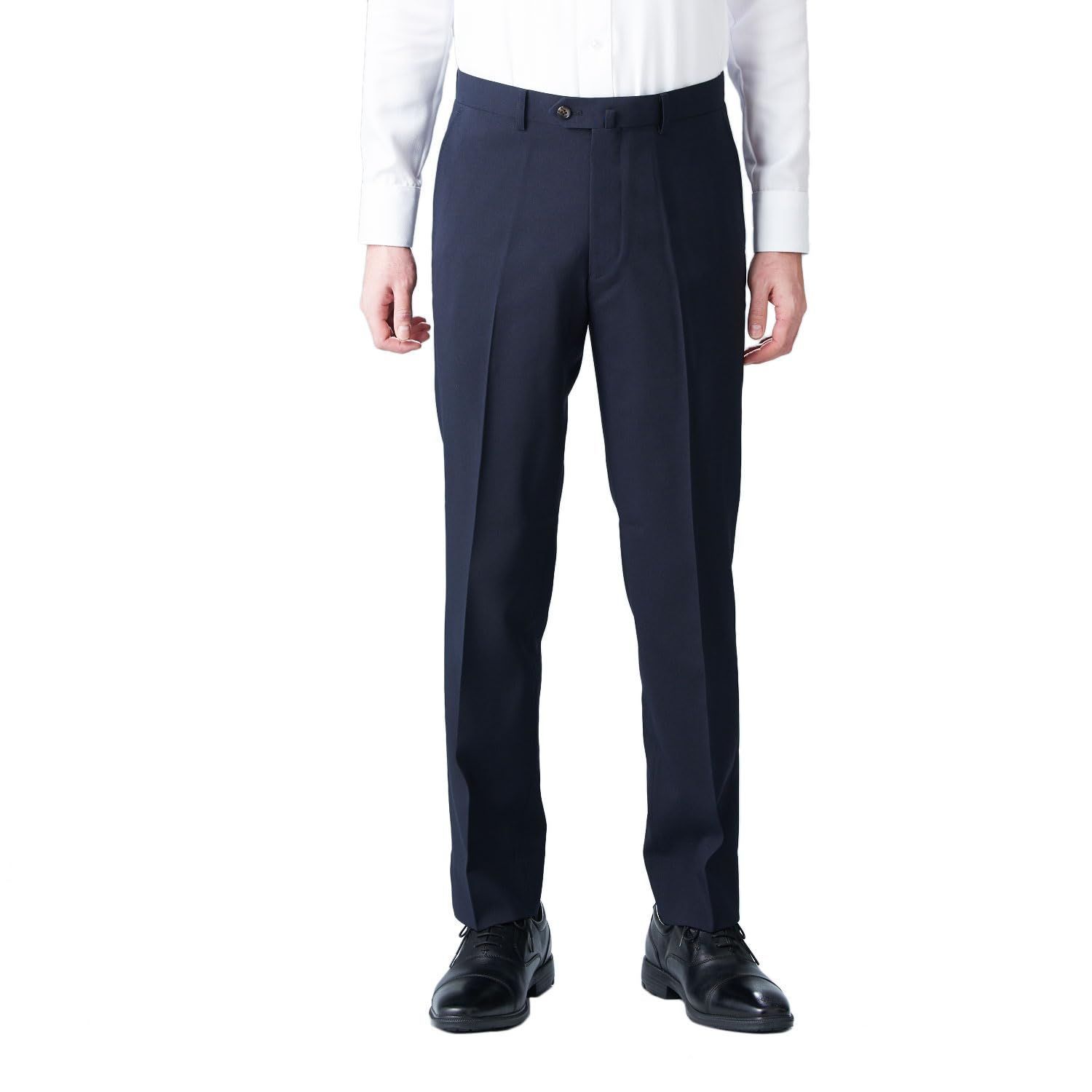 Size W85 | L73_Color ブラック ユナイテッド スラックス メンズ 裾上げ済み 大きいサイズ ビジネス ストレッチ 洗える ノータック W85 | L73 股下73|ウエスト85 ブラック