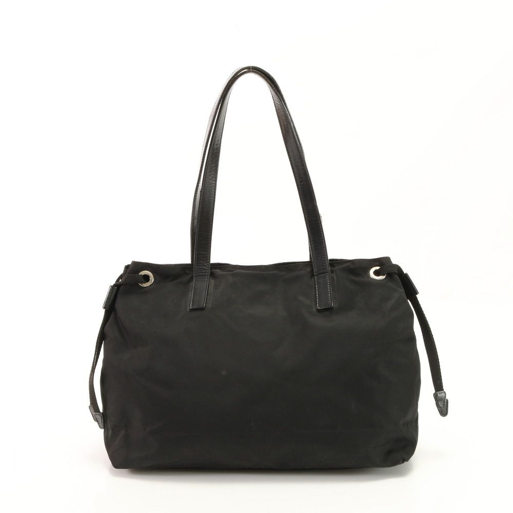 PRADA プラダ トートバッグ 肩掛け BR4001 ナイロン テスート レザー ブラック ピンク シルバー金具 美品 中古 62307 –  Casanova Vintage