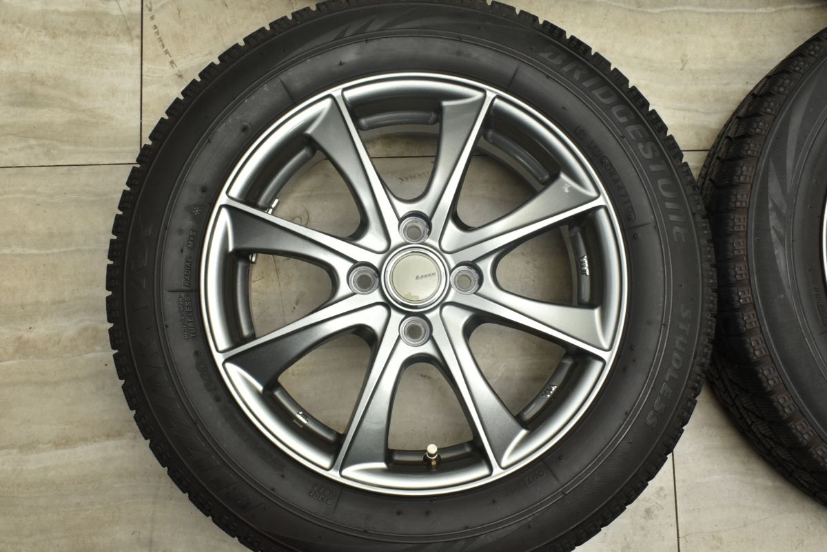 【良好品】LEBEN 15in 5.5J +45 PCD100 ブリヂストン ブリザック VRX 175/65R15 アクア フィールダー ヴィッツ フィット スイフト 即納可