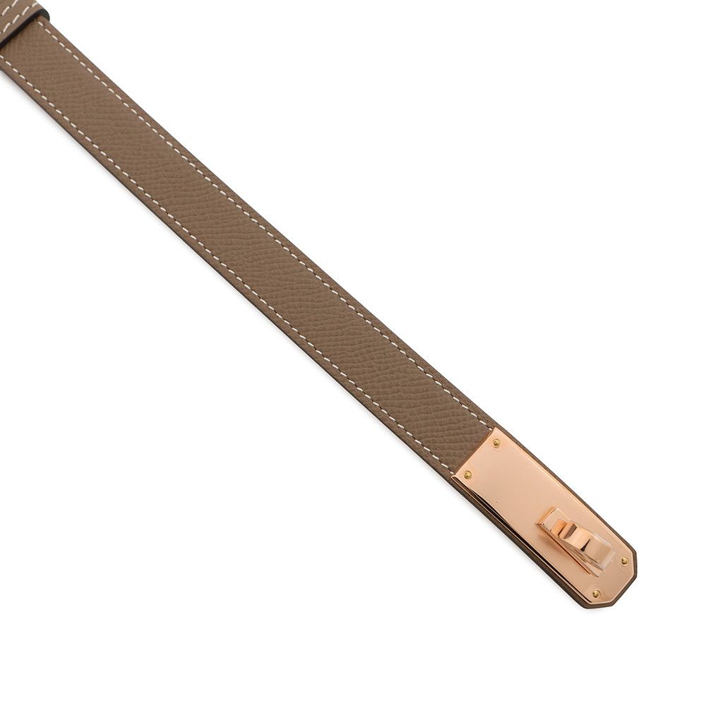 エルメス ケリーベルト18 エトゥープ/ピンクゴールド金具