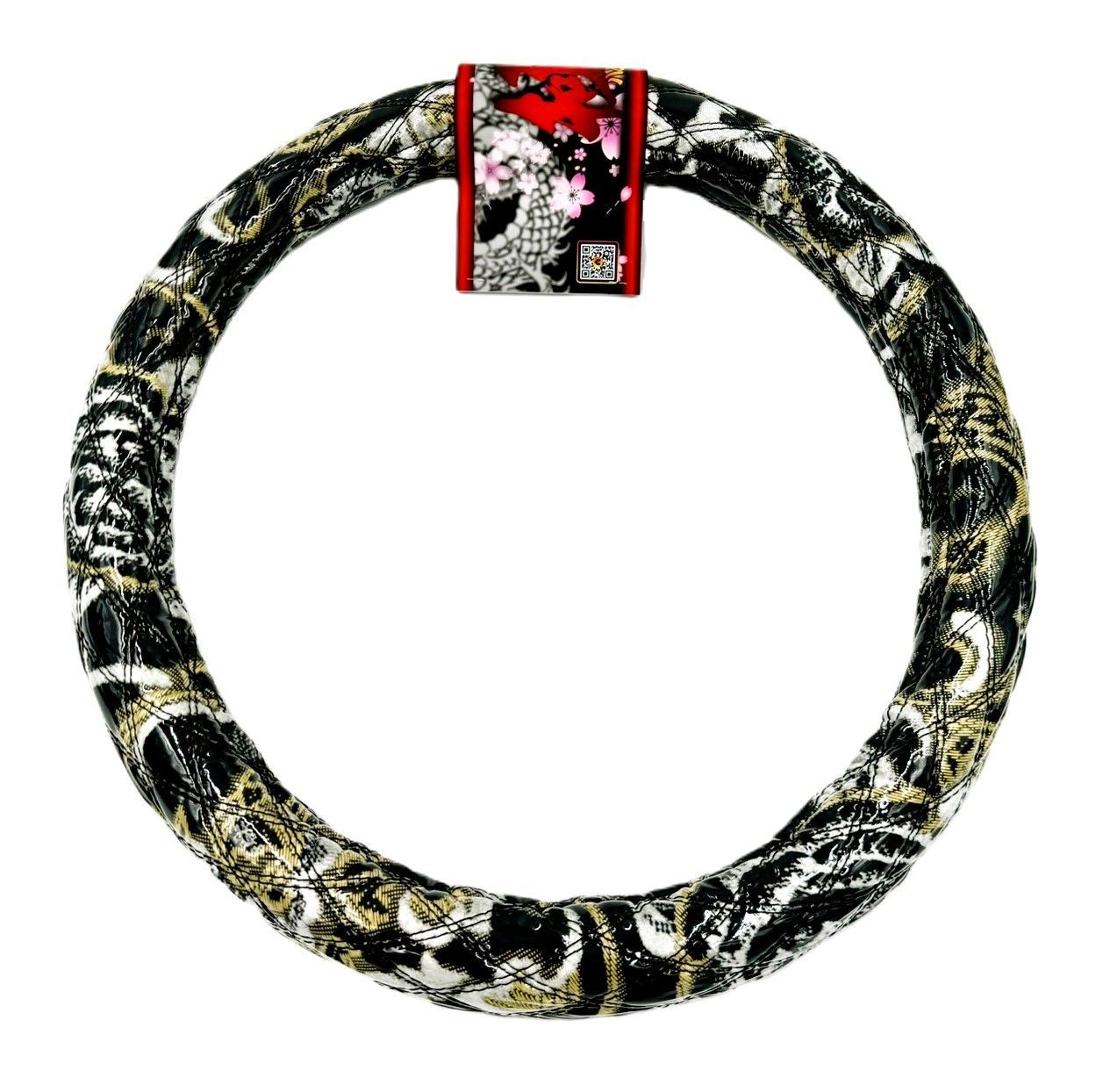 絆オリジナル ビニール付金華山ダブルステッチハンドルカバー ゴージャスな仕上がり♪ モンブランローズ黒