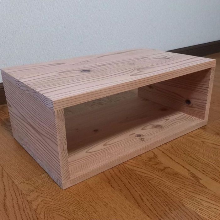 積み重ね自由棚｜赤杉無垢 口の字ボックス