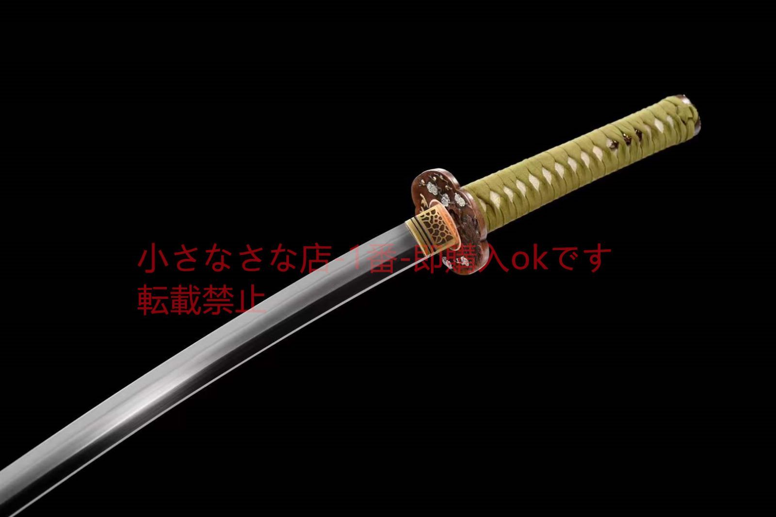 26寸地肌鋼焼刃武士刀『花鳥拵打刀』古兵器 武具 刀装具 日本刀 模造刀 