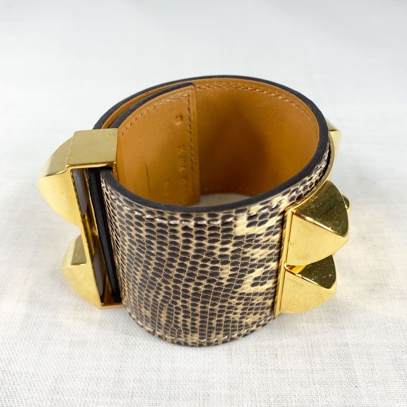 HERMES コリエドシアン Collier de Chien リザード オンブレ Ombre