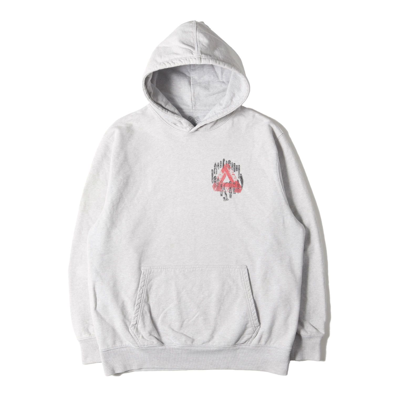 PALACE パレス パーカー サイズ:XL グラフィック アイコンマーク スウェット パーカー (Jheeze Hood) ヘザーグレー(Grey Marl) トップス フーディー プルオーバー【メンズ】