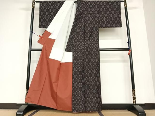 平和屋着物○本場琉球絣 紬 花菱文 正絹 逸品 AABB6560zg - メルカリ