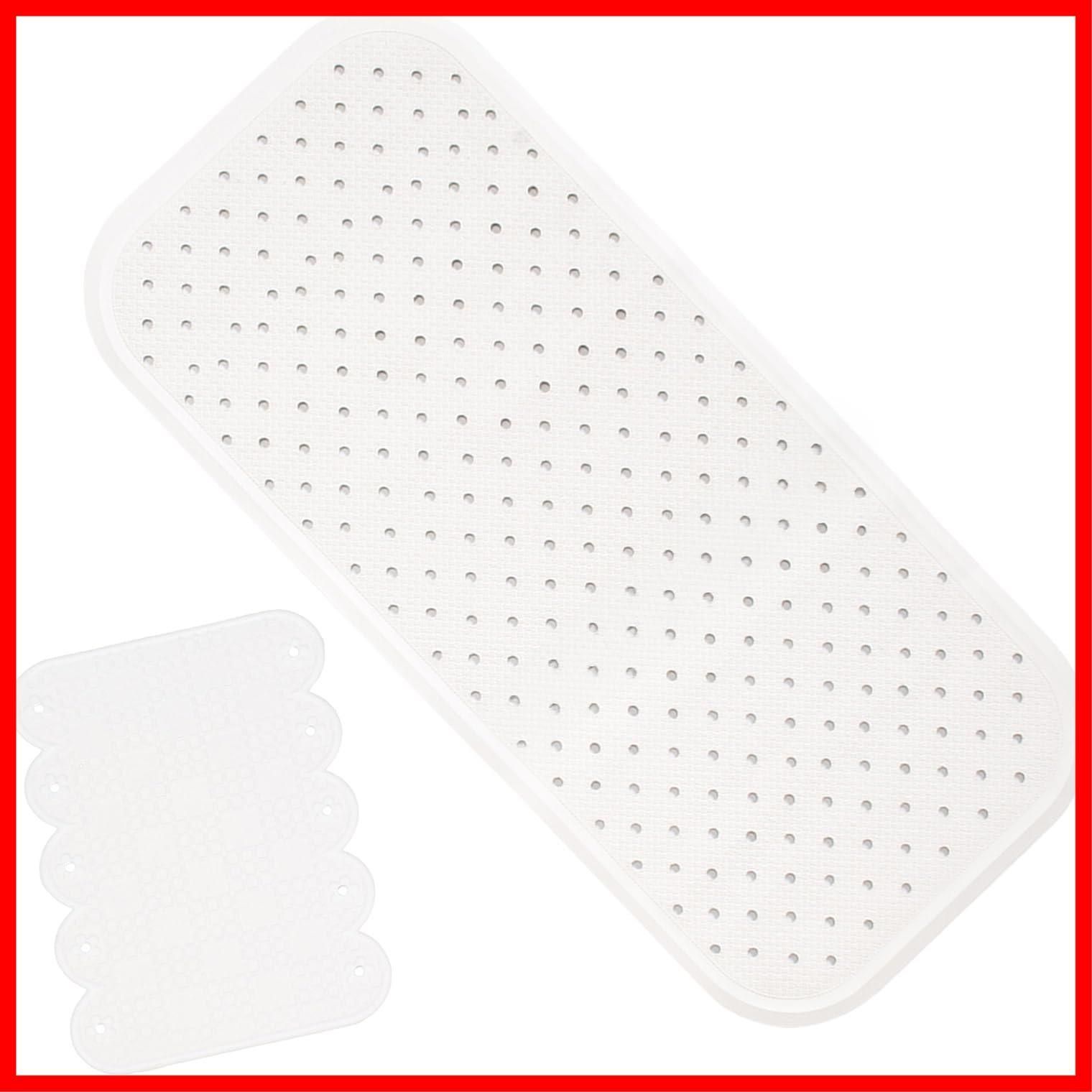 数量 滑り止めマット 浴槽内 ホワイト 35×76cm セット 手すりマット 浴槽マット スベリを防ぐ 滑り止め 浴槽 お風呂