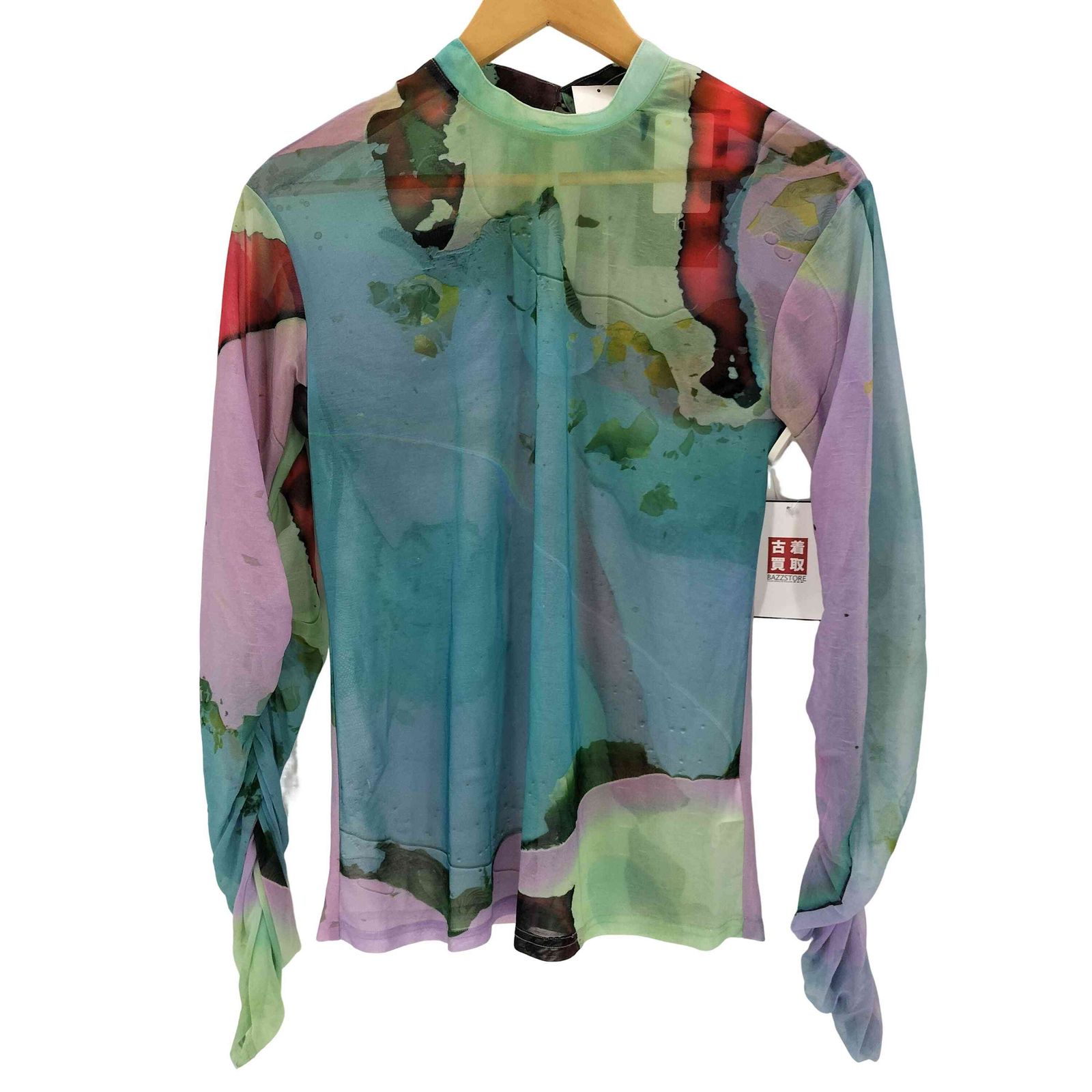 ブラウス シャツ 「TARO HORIUCHI/タロウホリウチ」Gathered Sleeve Print Turtleneck/ギャザースリーブドッ タロウホリウチ TARO HORIUCHI th products Gathered Sleeve