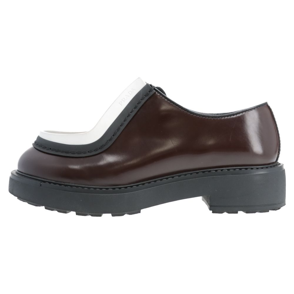 新品】PRADA ダイアパソン オペークブラッシュドレザーレースアップ