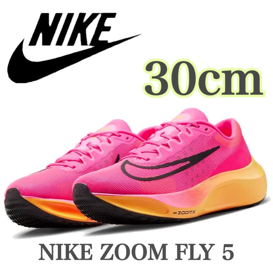 新品未使用】NIKE ZOOM FLY 5 ナイキ ズーム フライ 5 (DM8968-600) ハイパーピンク/レーザーオレンジ/ブラック30cm箱無し  - メルカリ