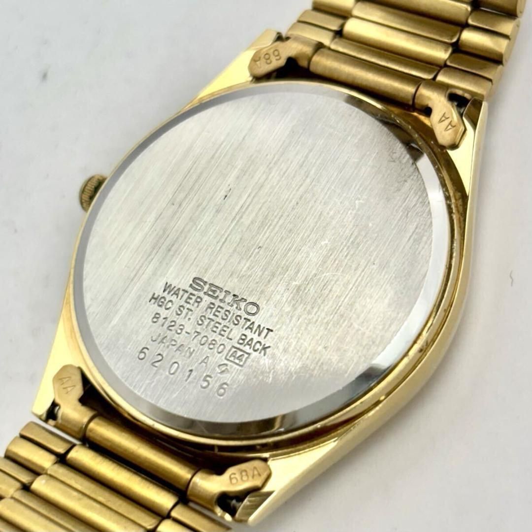 新品電池】 SEIKO セイコー メンズ 腕時計 ゴールド 純正ベルト - メルカリ