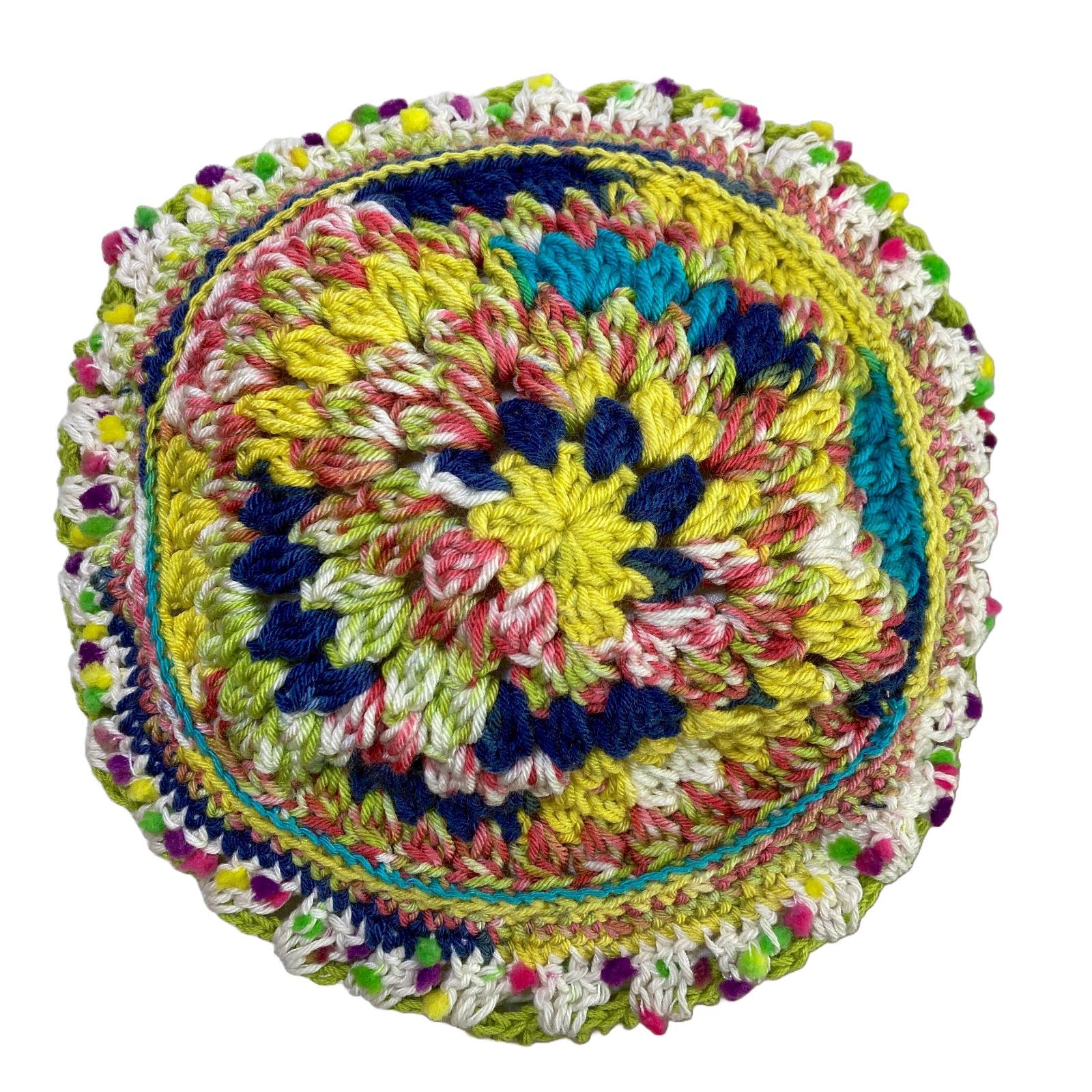 ＊じゅんじゅん様＊ハンドメイド　巾着トート　グラニーバッグ handmade》グラニースクエア モチーフつなぎ ちょい持ち かばん