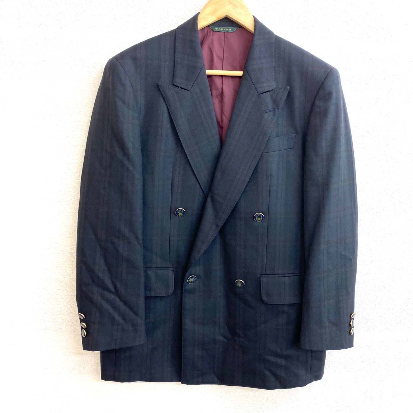CARVEN カルヴェン テーラードジャケット ブラック(チェック柄) サイズ 