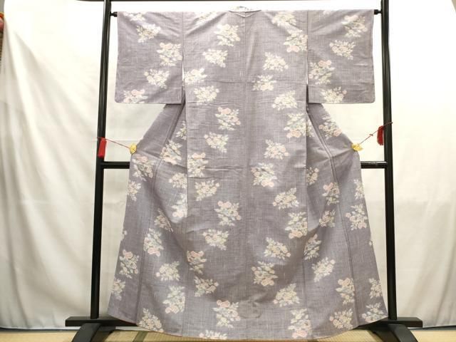 平和屋着物□上質な紬 草花文 正絹 逸品 未使用 AAAZ5408ma