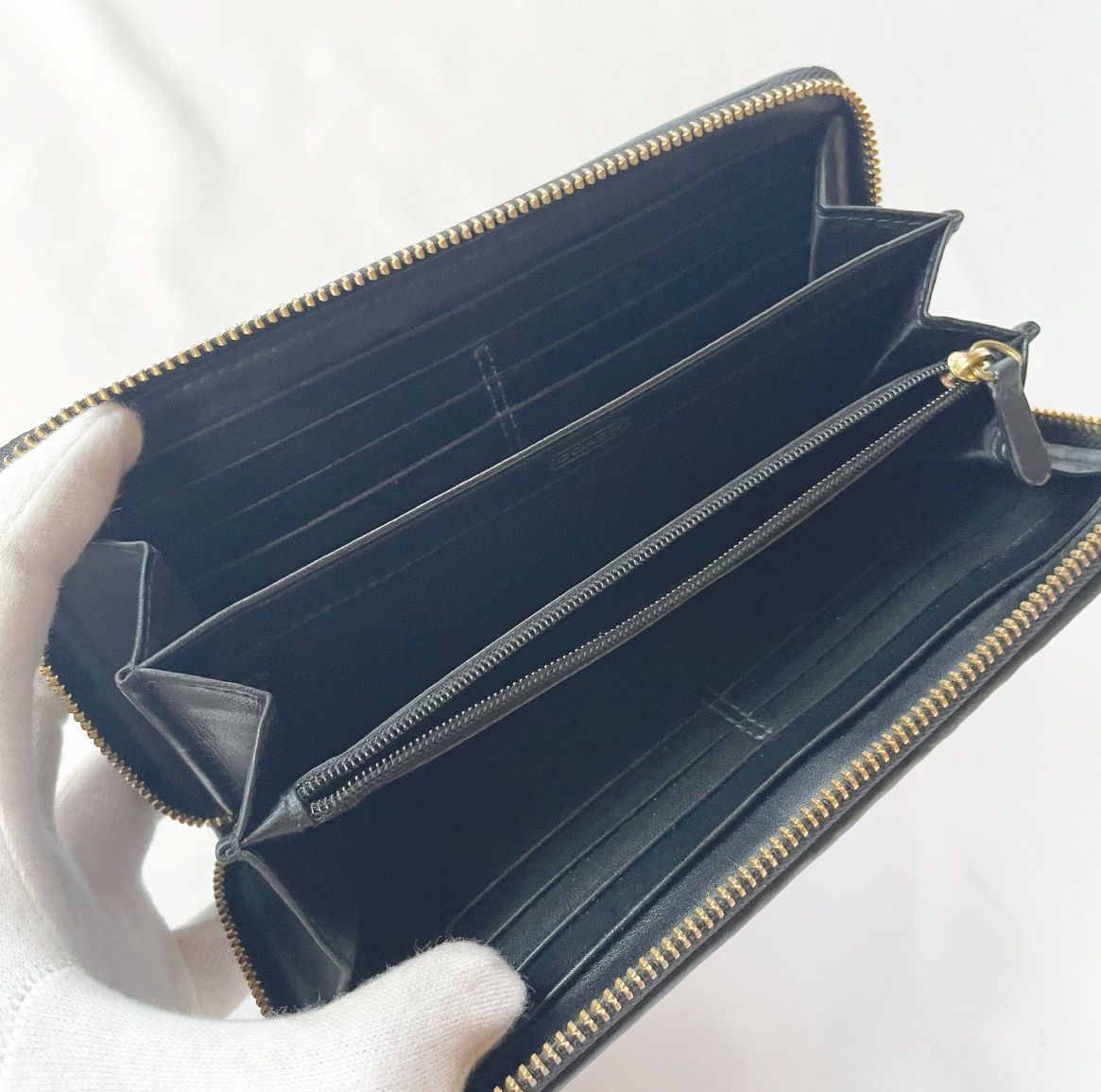 【COACH（コーチ）】マディソン ギャザード レザーアコーディオン ウォレット COACH（コーチ）】マディソン ギャザード レザーアコーディオン