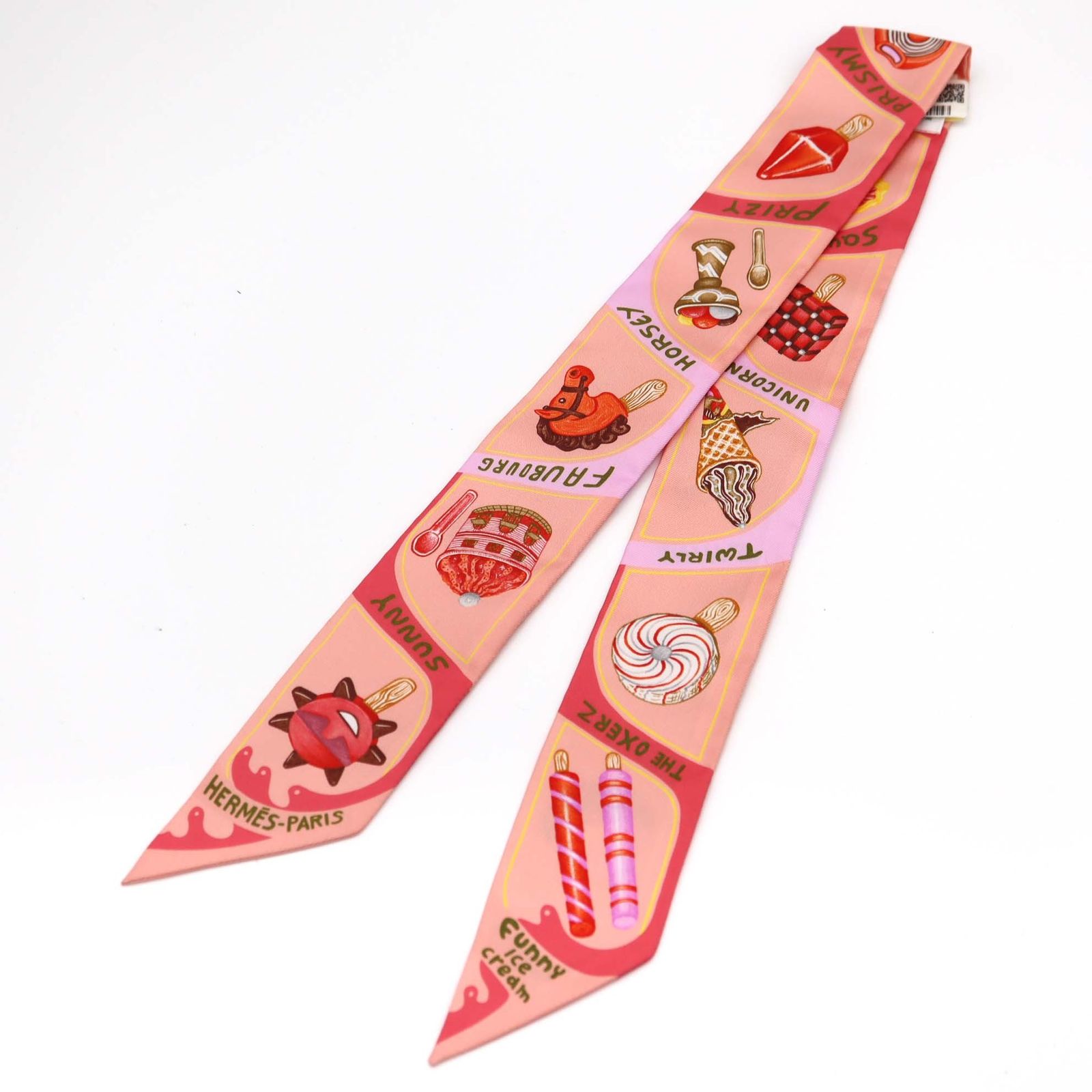 未使用品 HERMES エルメス ツイリー FUNNY ICE CREAM ファニー アイス