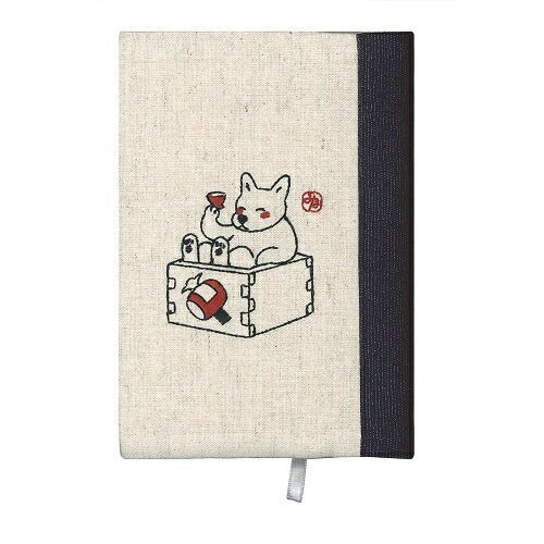 まとめ エムプラン ブックカバー ブックカバー 和風･刺繍 升犬 文庫サイズ 升犬 114036-54 ×6セット