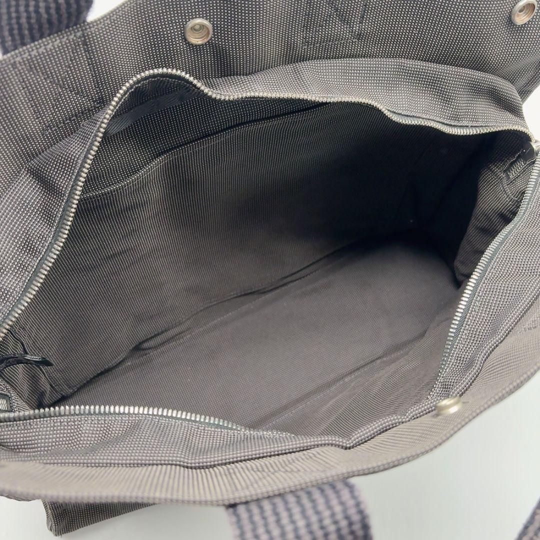 【極美品】エルメス エールライン トートバック ダブルジップ グレー A4収納 エルメス HERMES エールライン トートバック ダブルジップ