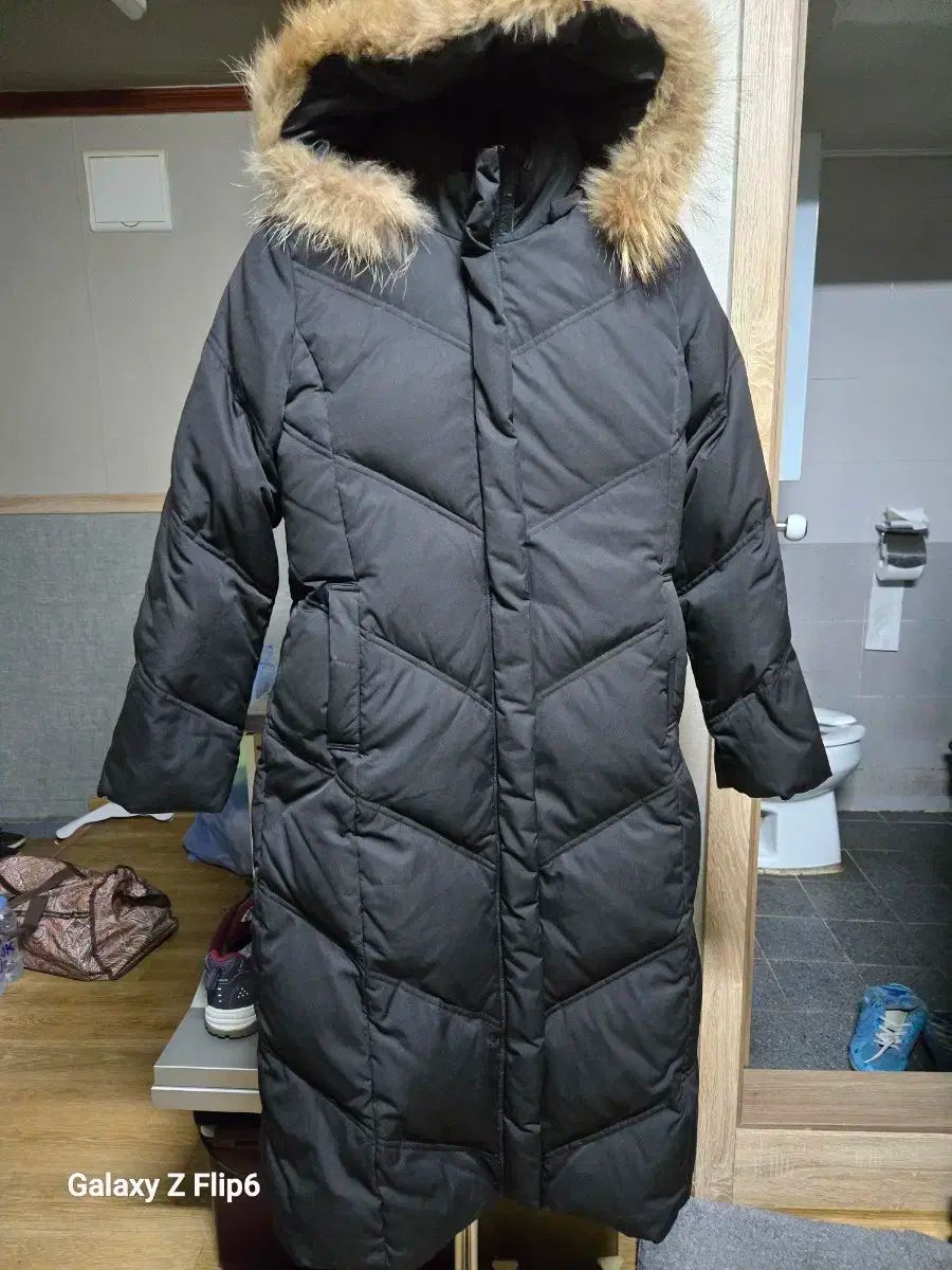 ELLEロングダウンアウター フード ファー