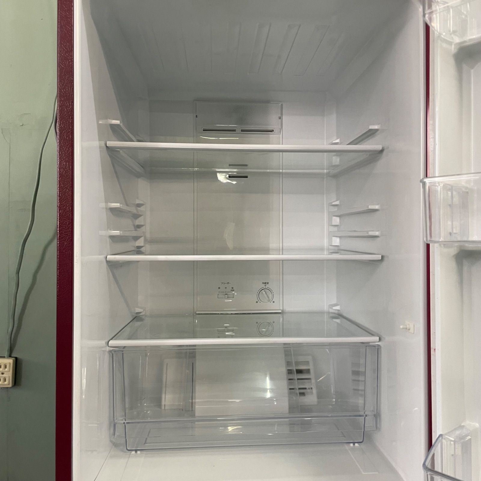 中古】冷蔵庫AQUA AQR-18G ワイン色 リサイクルショップ八光 田上店