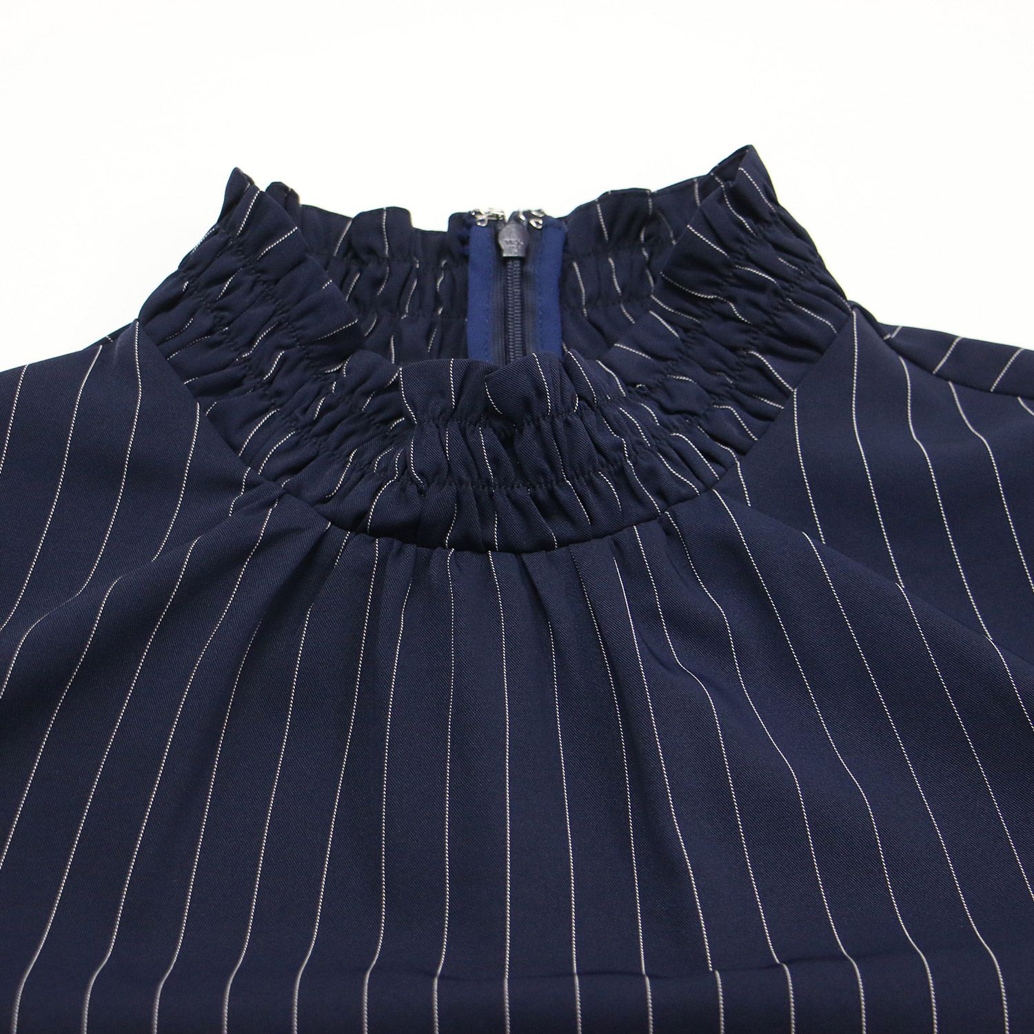 新品】AULA AILA アウラアイラ ブラウス ネイビー 紺 サイズ:0(S