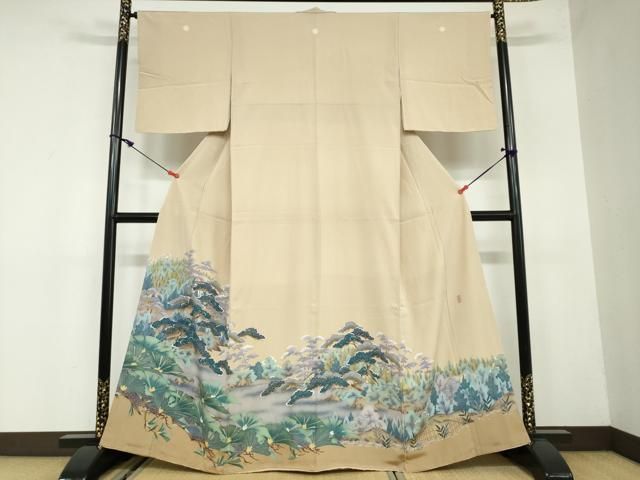 平和屋着物●豪華色留袖 友禅 作家物 流水風景文 暈し染め 正絹 DAAW5644ud