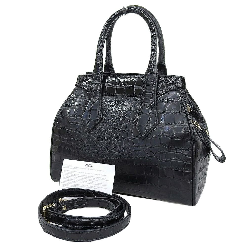 超美品 ヴィヴィアンウエストウッド CHANCERY クロコダイル型押 