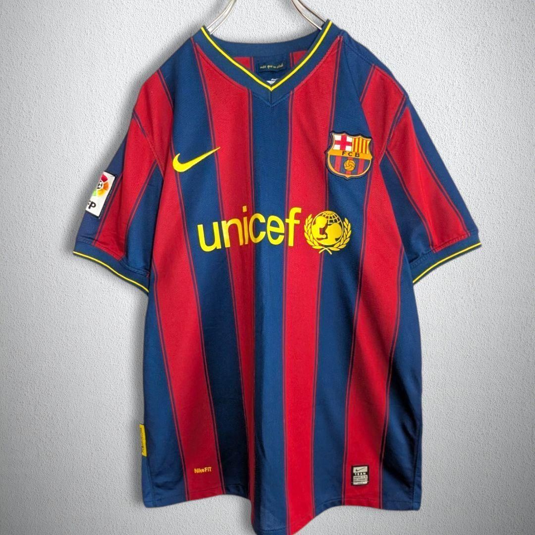 古着 サッカー ゲームシャツ バルセロナ イニエスタ ナイキ Lサイズ相当