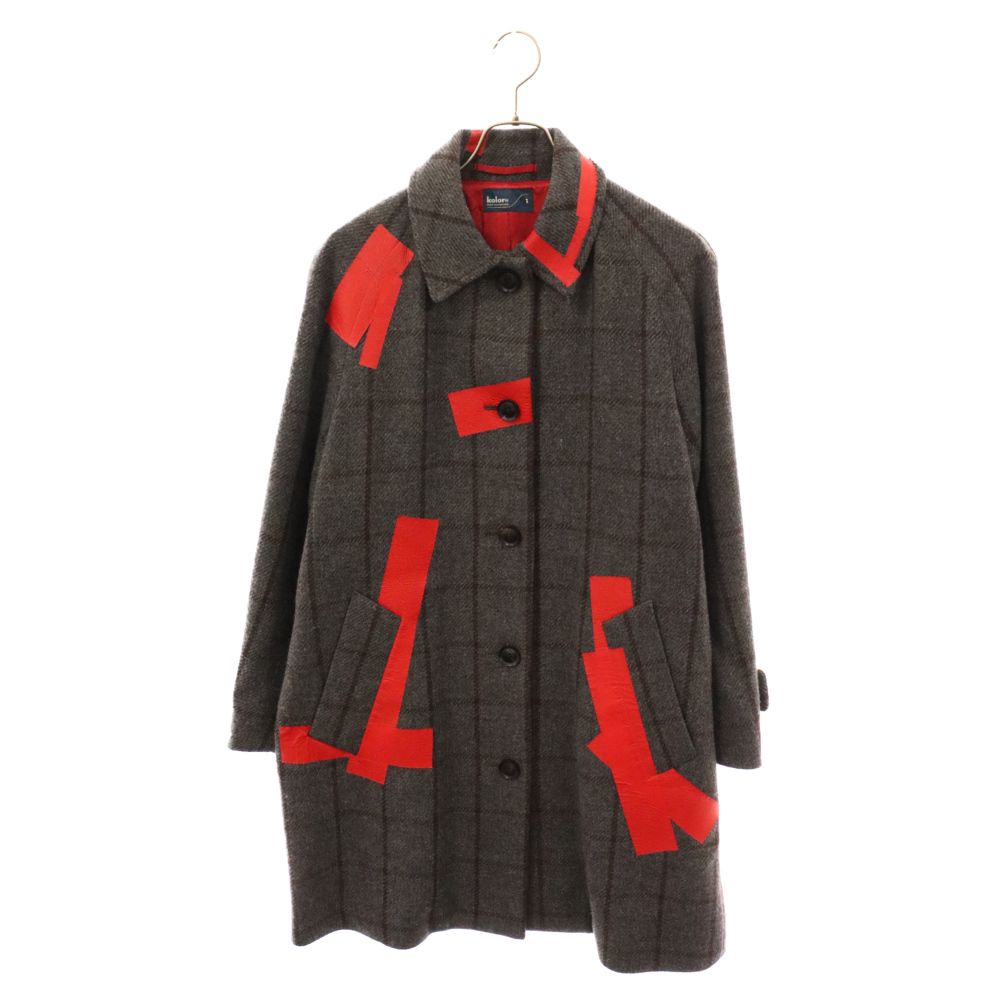 kolor (カラー) テープパッチワークコート チェック柄 19WCL‐C05103  