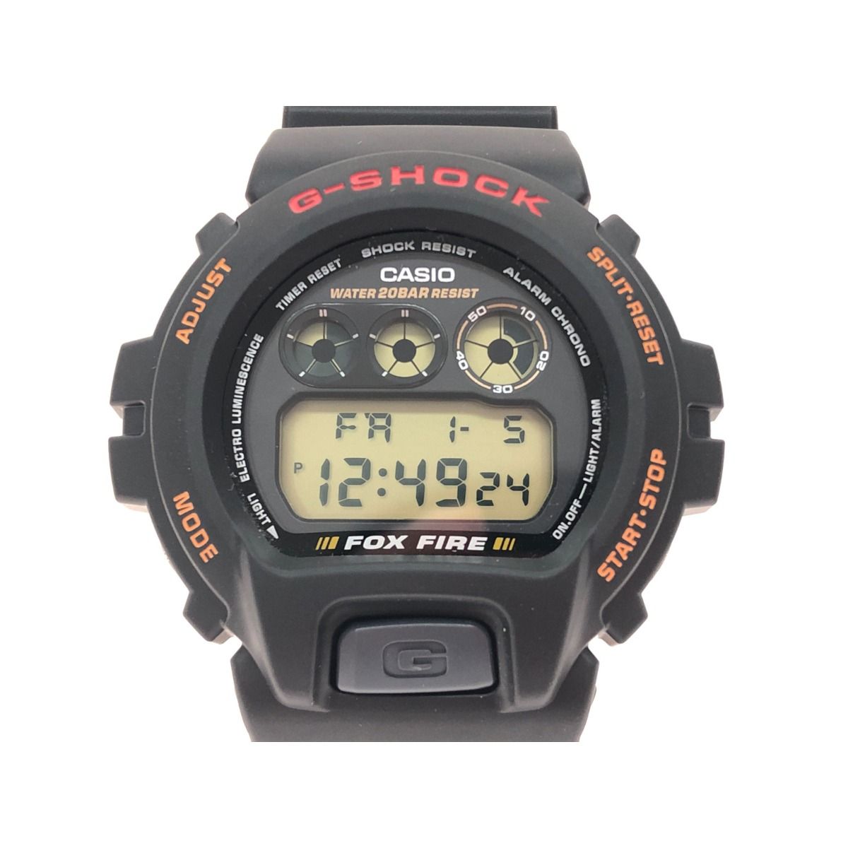 ▼▼CASIO カシオ メンズ腕時計 クオーツ デジタル G-SHOCK Gショック フォックスファイヤー DW-6900B ブラック