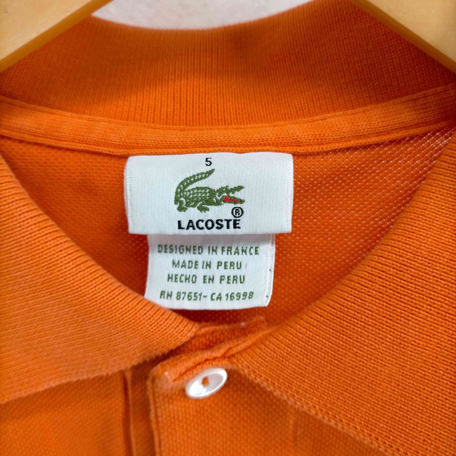 ラコステ LACOSTE 90S ペルー製 フララコ DEVANLAY社製 ロゴ刺繍