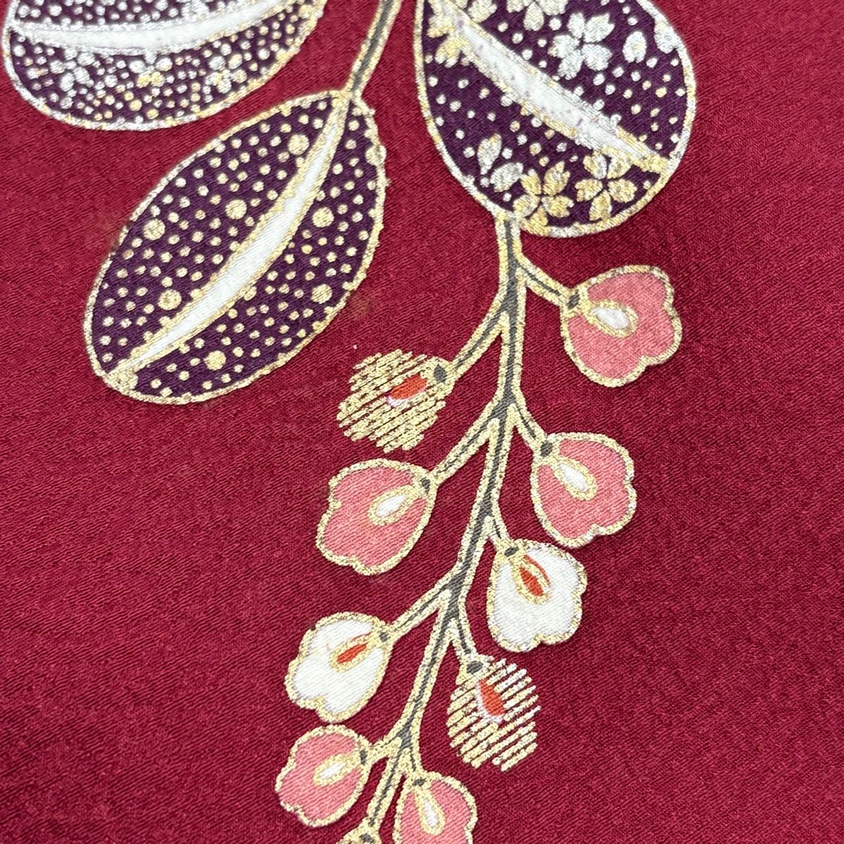 振袖 身丈168cm 裄丈68.5cm L 袷 山本寛斎 落款 蝶 菊 金糸 金銀