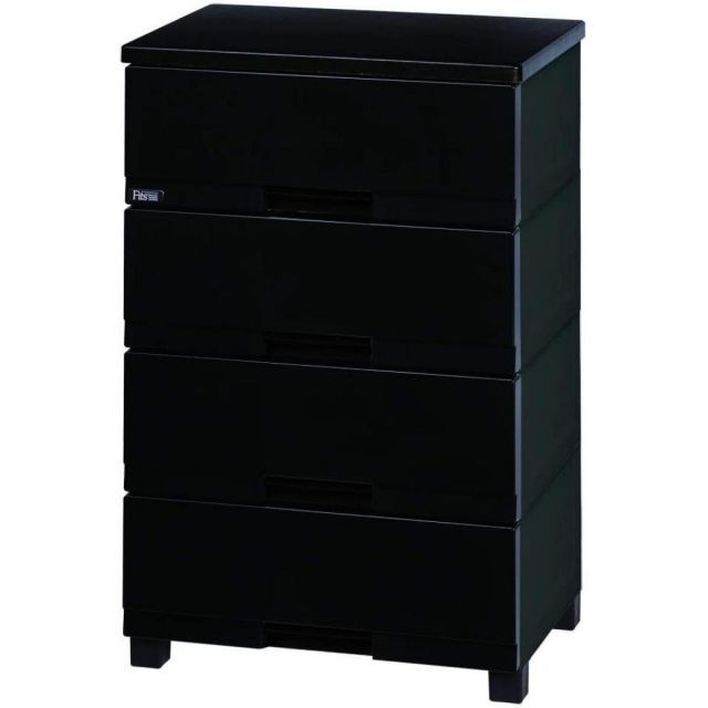 天馬 チェスト フィッツプラス ＦＰ５５０４ FP5504 ブラック 4段 幅55×奥行41×高さ85cm