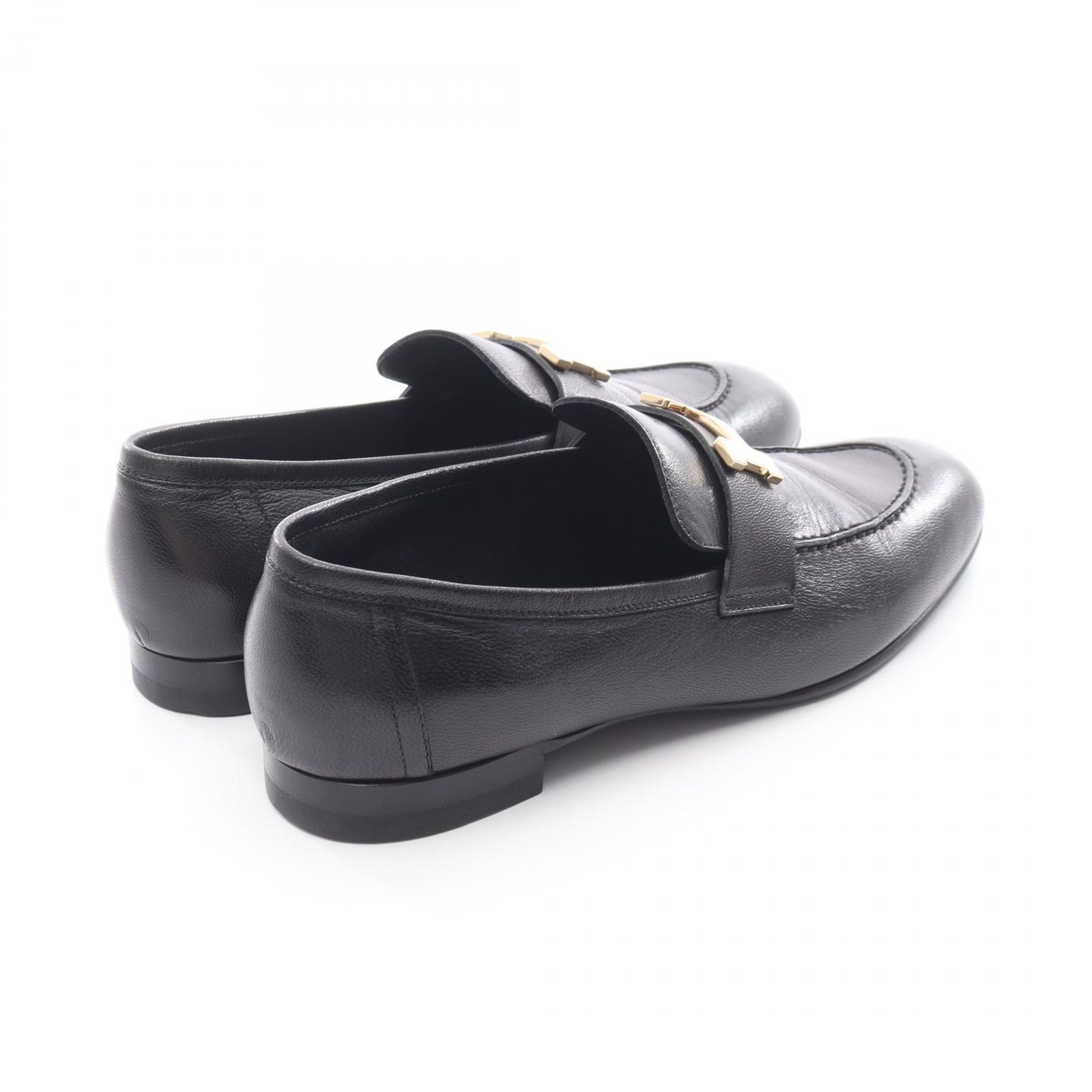 エルメス HERMES モカシン パリ H182182Z ブラックxPG金具 その他 モカシン レディース