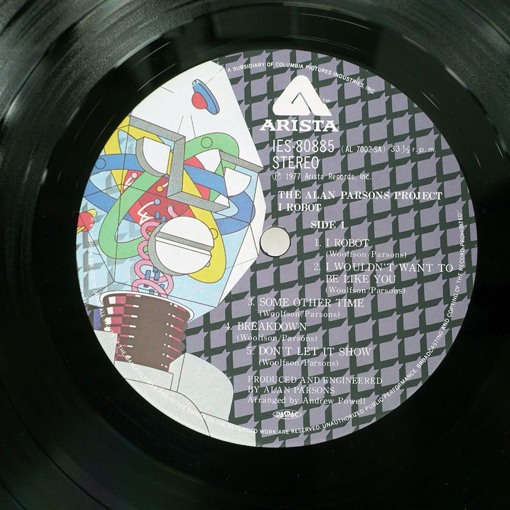帯 国内盤 アランパーソンズプロジェクト/私はロボット/ARISTA IES80885 LP