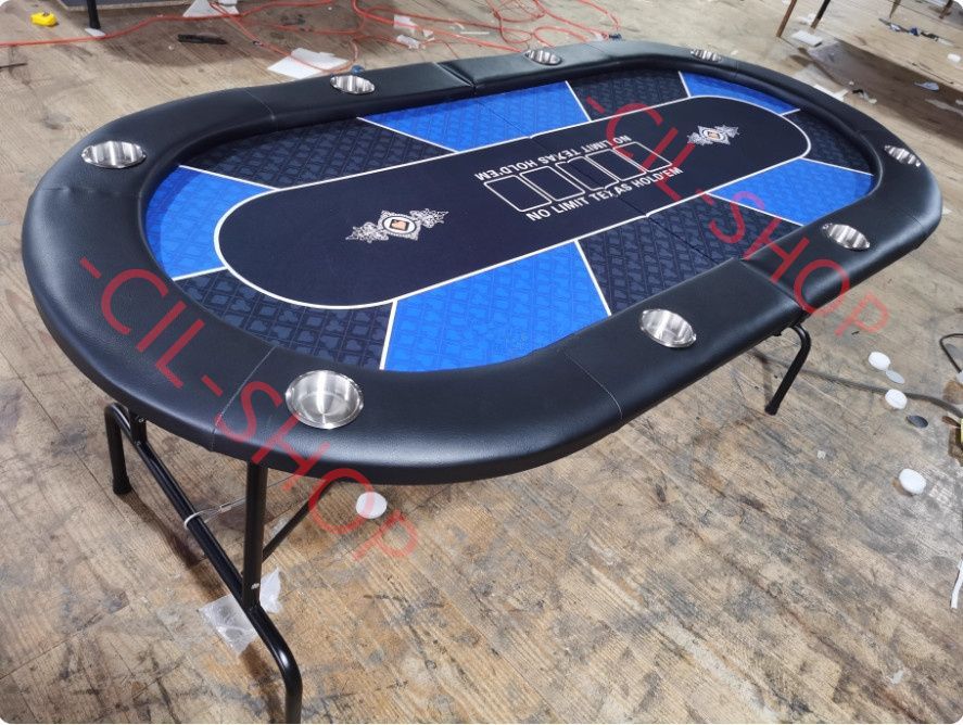 【新品】ポーカーテーブル 折りたたみ ８人用 500枚チップラック ポーカーテーブル 折りたたみ 8人対応 家庭用 業務用 最大500枚