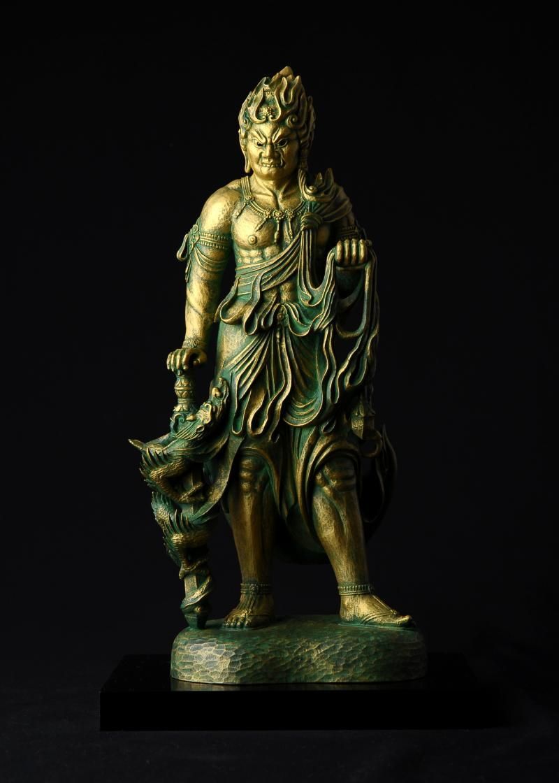 不動明王 - 総高30cm 原型・松久宗琳 蝋型 高岡銅器 仏像 - メルカリ