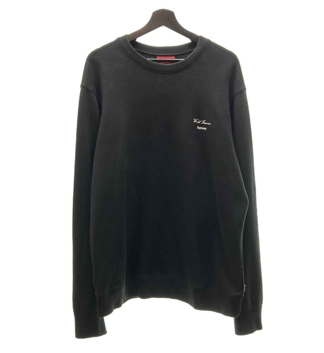 シュプリーム SUPREME 08SS Back Box Logo World Famous Crewneck ボックスロゴ 両面プリント 黒 スウェット プリント ブラック Lサイズ 104MT-393