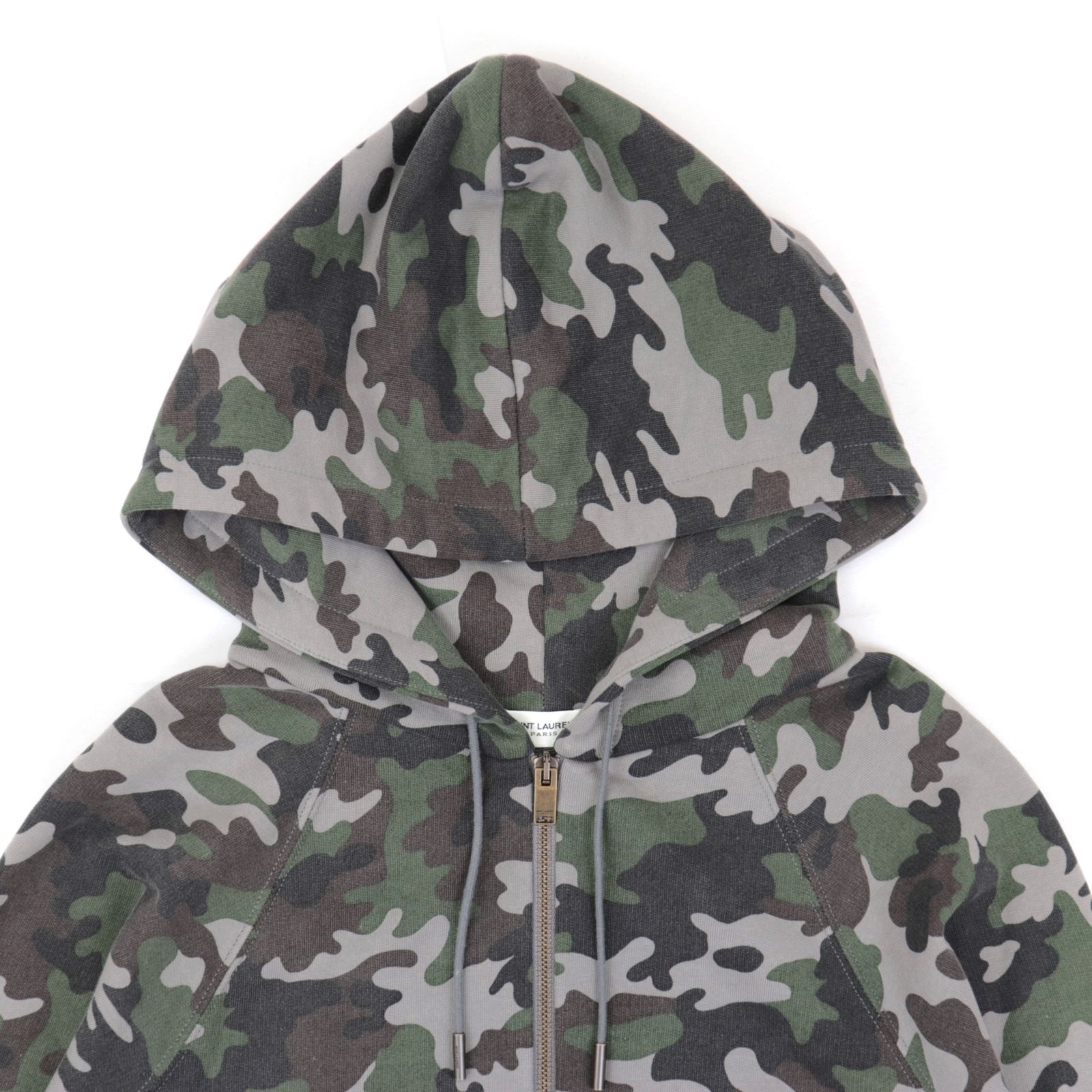 美品 サンローランパリ エディ期 カモフラ ジップアップパーカー