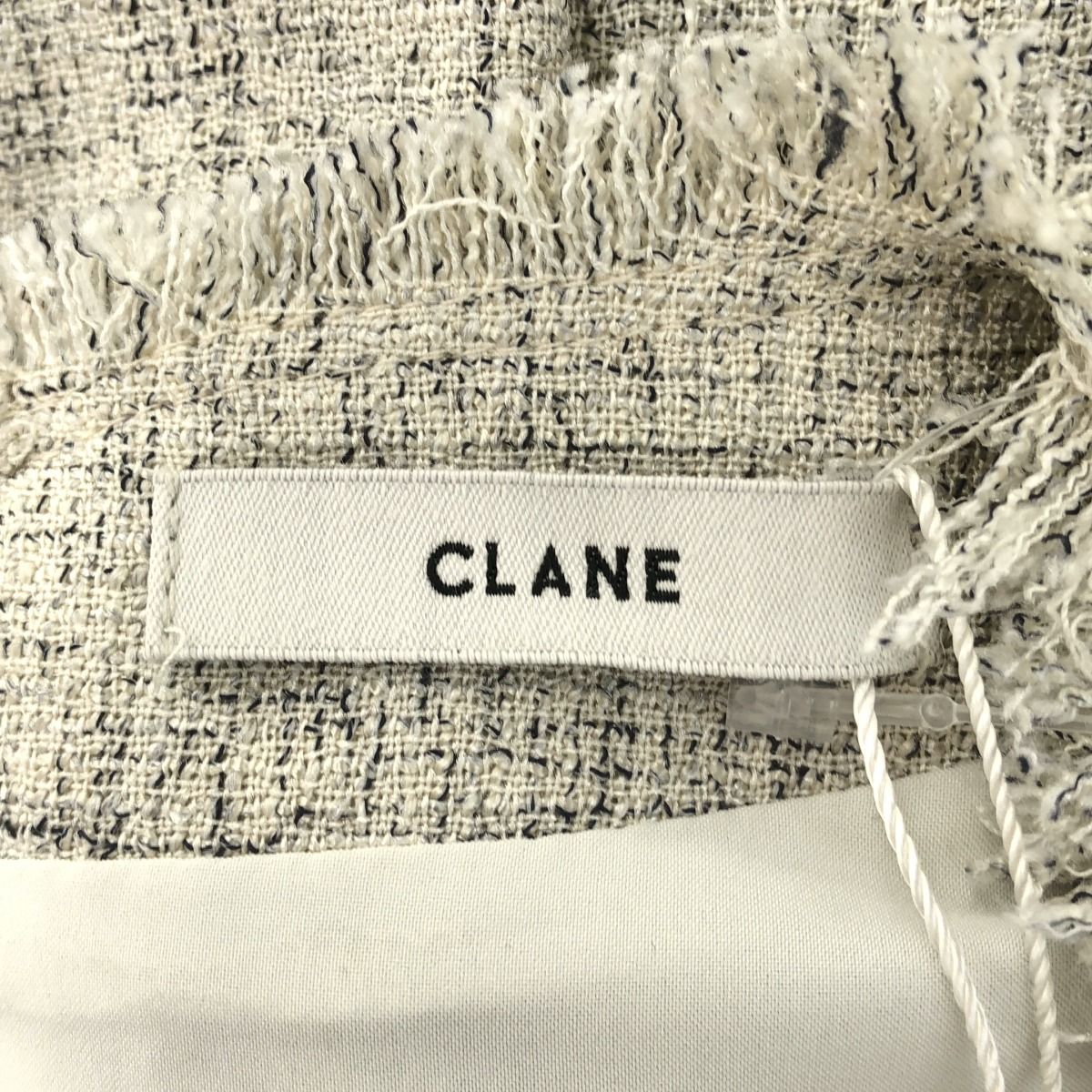 CLANE クラネ 22SS TWEED FRINGE ALL IN ONE ツイードフリンジ 