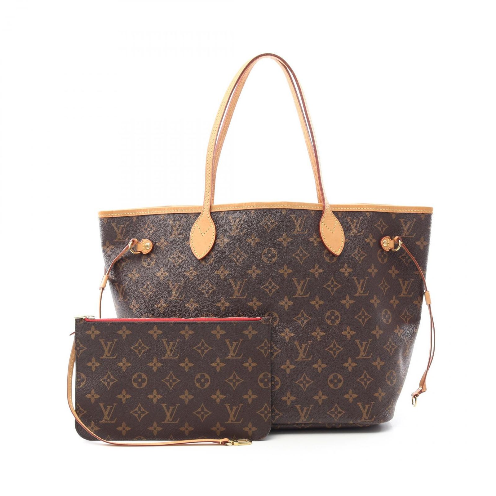 ルイ ヴィトン LOUIS VUITTON トートバッグ ネヴァーフルMM モノグラム スリーズ M41177 スリーズ PVCコーティングキャンバス レザー ネヴァーフルMM レディース Used A